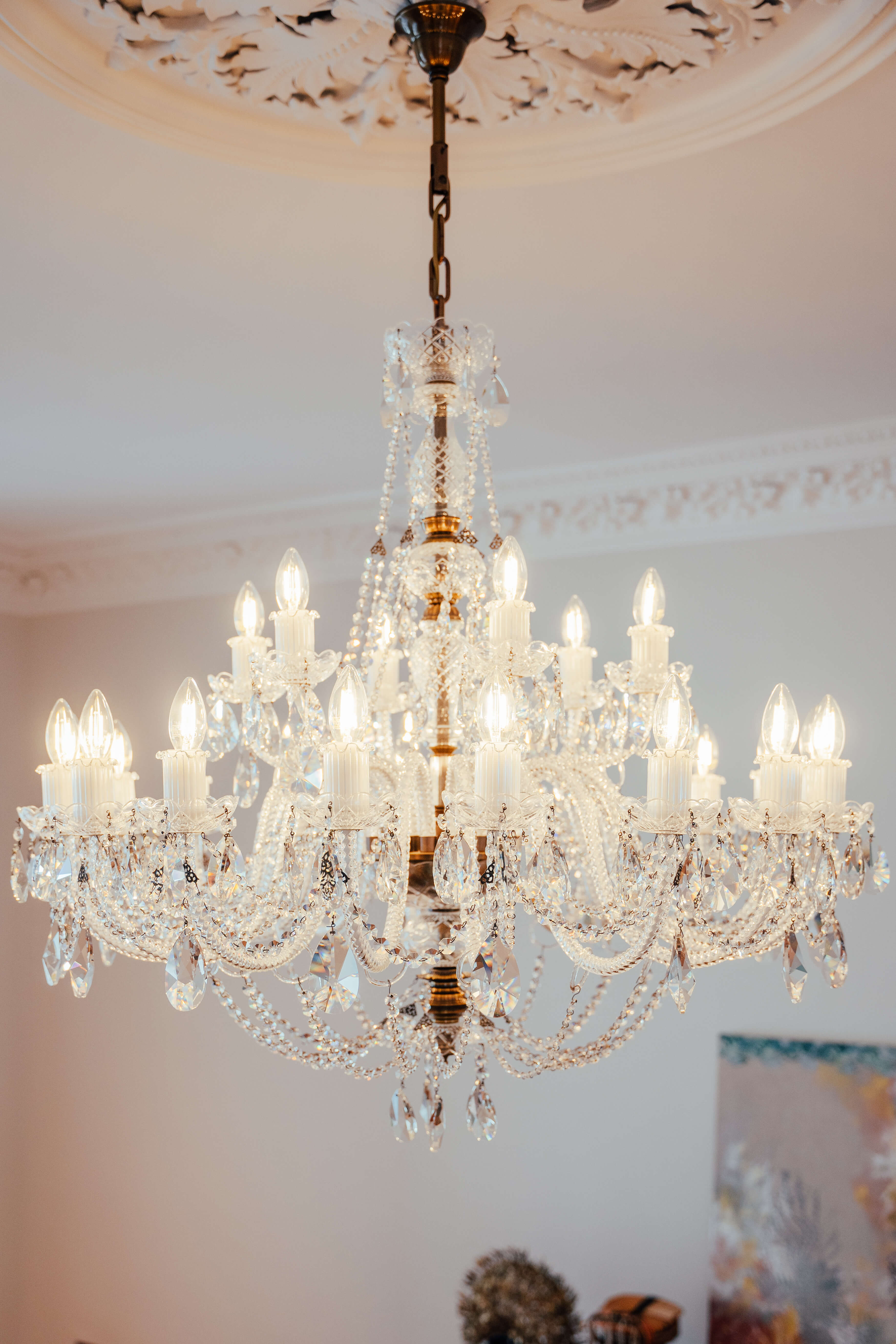 2024-25 秋冬新作  ハイブランドの Large Crystal Chandelier Balmoral Antique Brass 靴